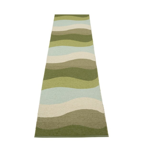 Žalios spalvos lauko kilimas 70x300 cm Urvi Woods – Pappelina