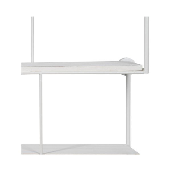 Iš metalo kelių aukštų sieninė lentyna baltos spalvos 51 cm – Ixia-image-3