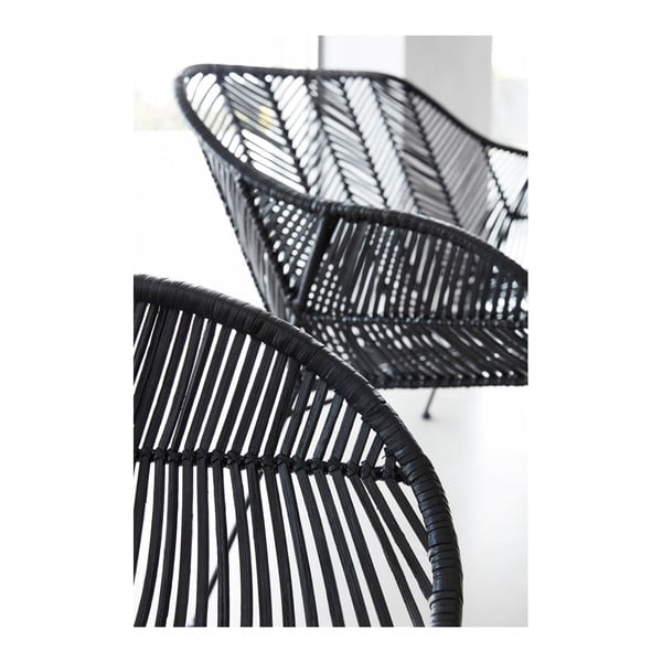 Juoda rotango kėdė Hübsch Aslog-image-2