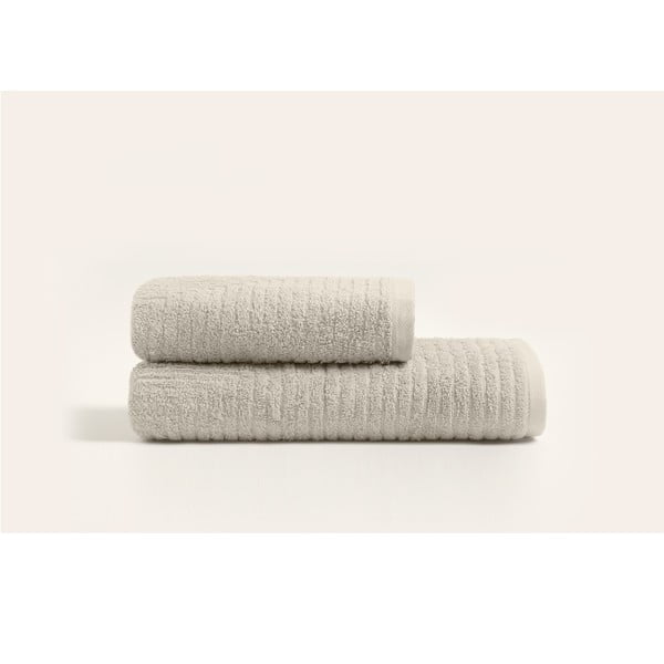 Smėlio spalvos medvilniniai rankšluosčiai ir vonios rankšluosčiai - 2 rinkiniai - Foutastic