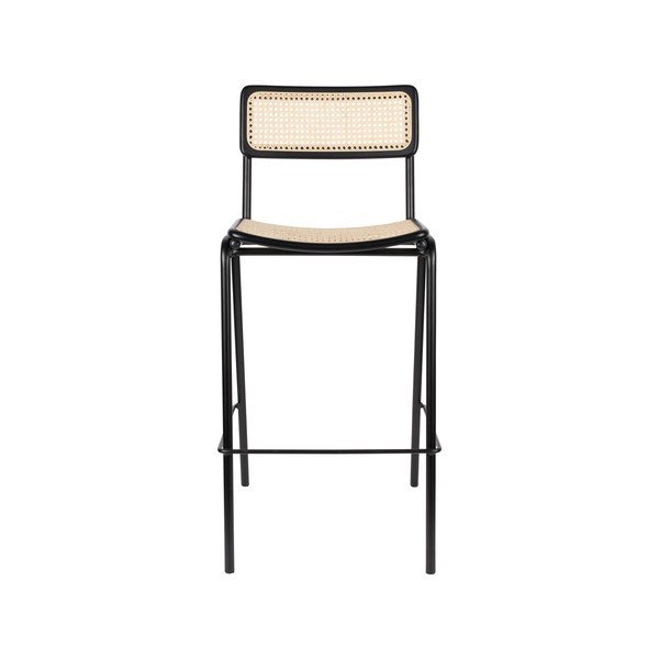 2 juodos rotango baro kėdės 106 cm Jort - Zuiver-image-2