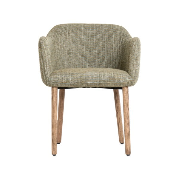 Šviesiai žalios spalvos iš audinio valgomojo kėdžių komplektas su porankiais 2 vnt. Blaine – Light & Living-image-2