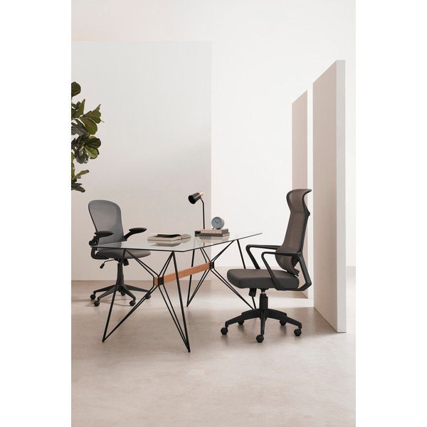 Pilkos spalvos iš audinio biuro kėdė Kempton – Yes Everyday-image-1