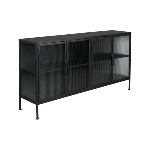 Vitrina iš metalo juodos spalvos 150x80 cm Boli – Dutchbone-image-2