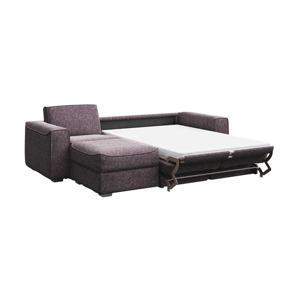 Pilkai ruda kampinė sofa-lova Mesonica Munro, kairysis kampas, 288 cm-image-3