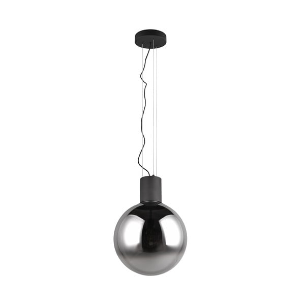 Kabantis šviestuvas juodos spalvos LED ø 50 cm su stiklo gaubtu Cipallone – CINQUE-image-1