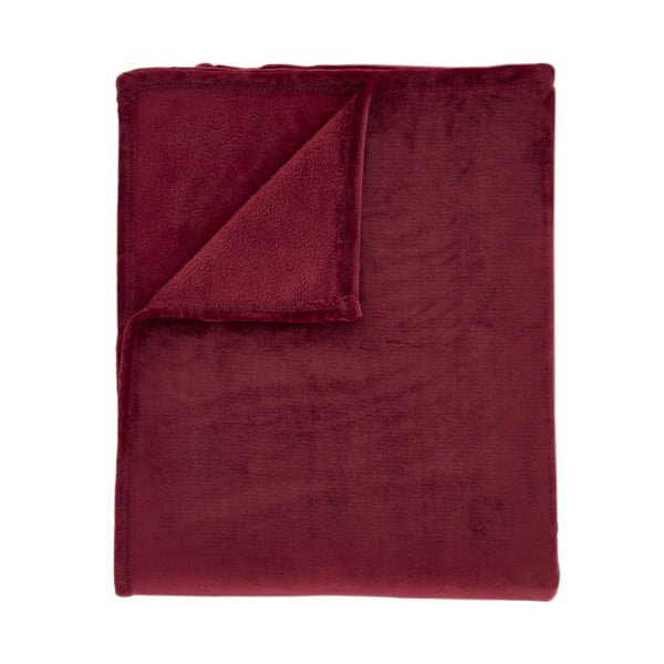 Raudonos spalvos iš mikropliušo antklodė ir pledas 130x170 cm Raschel Velvet – Catherine Lansfield