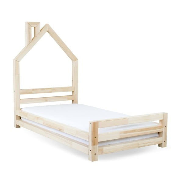 Vaikiška lova iš lakuotos eglės medienos "Benlemi Wally", 80 x 200 cm