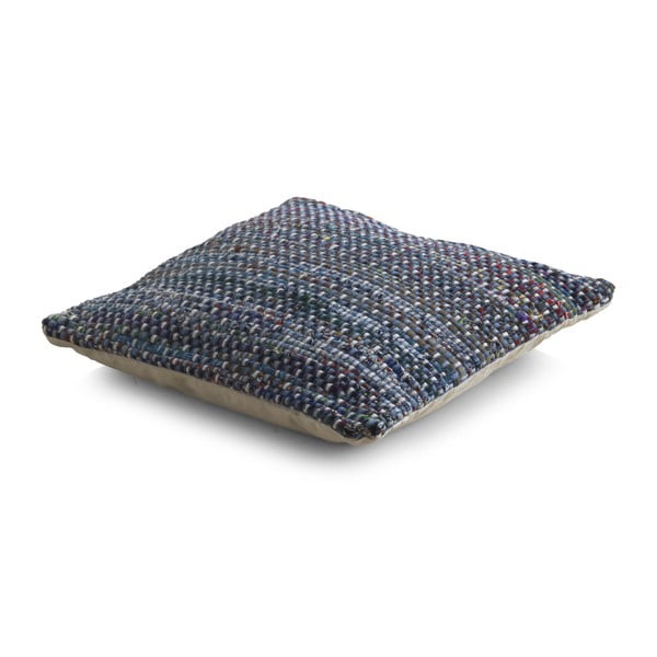 Mėlyna raštuota pagalvėlė su Geese Blues užpildu, 45 x 45 cm