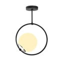 Juodos spalvos kabantis šviestuvas su stiklo gaubtu Chandelier – Opviq lights
