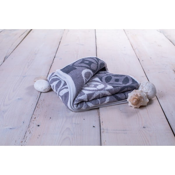 Iš medvilnės vonios rankšluostis pilkos spalvos 70x140 cm Compass – JAHU collections-image-1