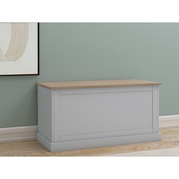 Skrynia pilkos spalvos 90x45 cm Binz – Støraa-image-1