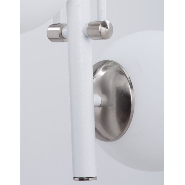 Kabantis šviestuvas baltos spalvos/sidabrinės spalvos ø 15 cm su stiklo gaubtu Libra – Squid Lighting-image-2