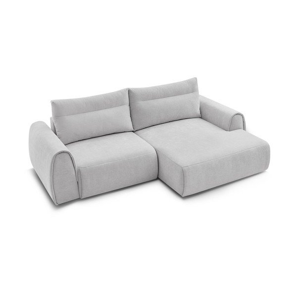 Kampinė sofa šviesiai pilkos spalvos Aden – Bobochic Paris-image-4