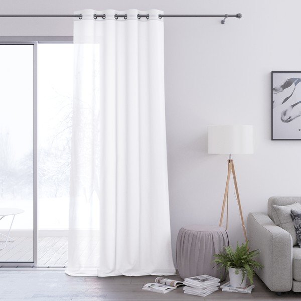 Baltos užuolaidos AmeliaHome Voile Eyelets, 140 x 270 cm-image-2