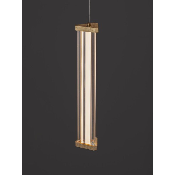 Matinės auksinės spalvos iš metalo kabantis šviestuvas LED su pritemdymo funkcija ø 6 cm su gaubtu iš akrilo stiklo Pheme – Nova Luce-image-3
