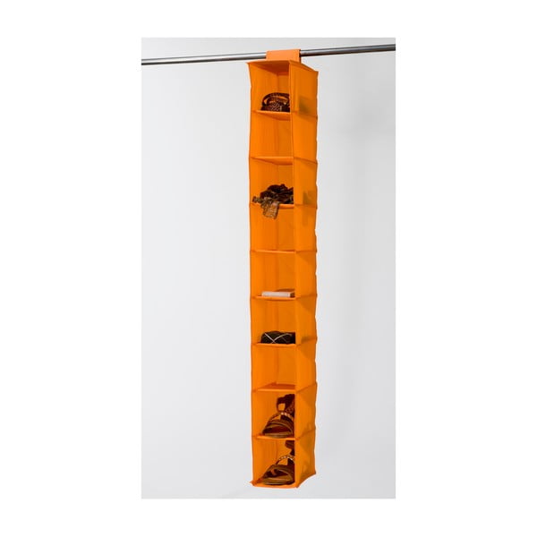 Oranžinis pakabinamas organizatorius su 9 skyriais Kompaktorius