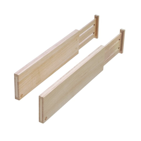 2 stalčių pertvarų rinkinys iš paulovnijos medienos iDesign Eco, aukštis 10,2 cm