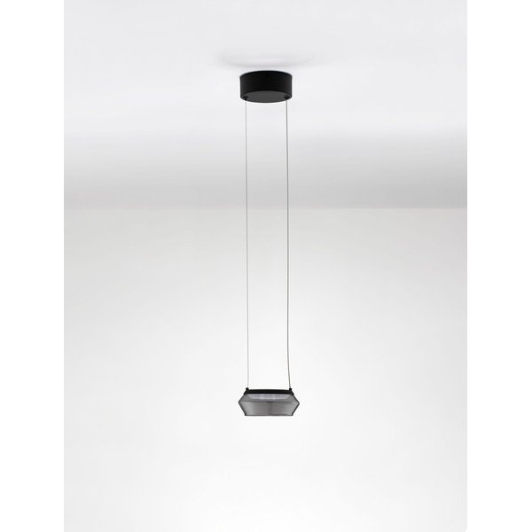 Matinės juodos spalvos iš stiklo kabantis šviestuvas LED ø 14 cm Jailyn – Nova Luce-image-3