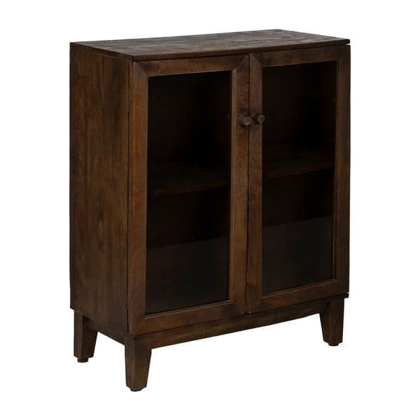 Rudos spalvos iš mango masyvo vitrina 80x100x40 cm Ravi – Ixia