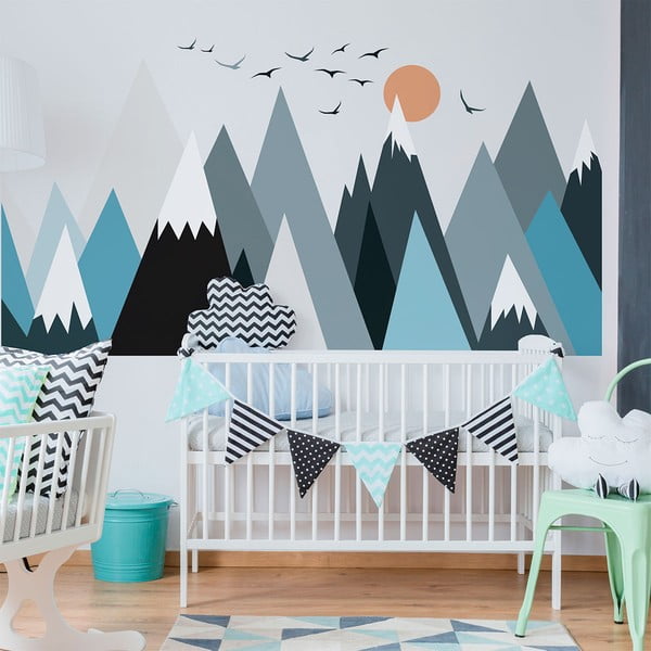 Sienų lipdukas Ambiance Giant Kid Sticker Scandinavian Mountains Henrika-image-1