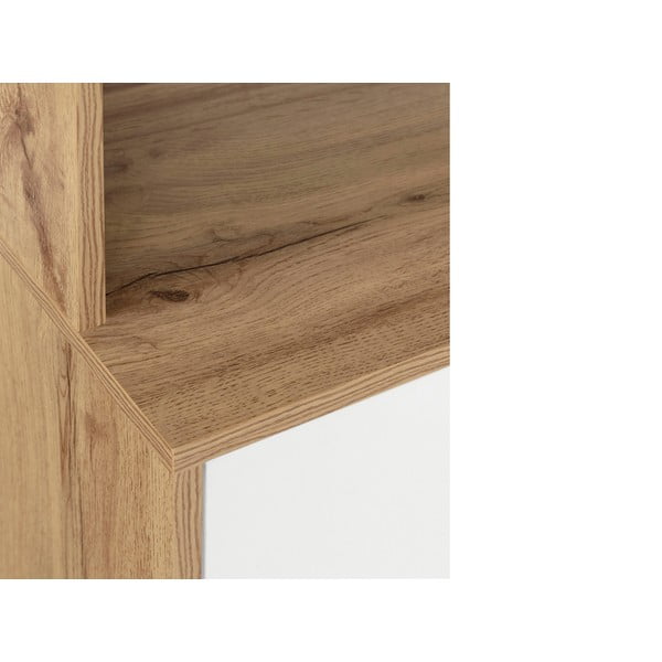Vitrina baltos spalvos/natūralios spalvos iš ąžuolo 84x165 cm Skandi – Støraa-image-4