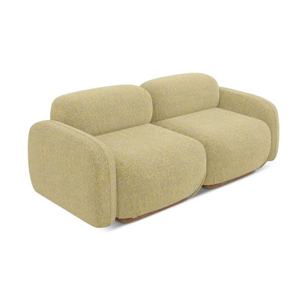 Geltonos spalvos sofa 190 cm Ailani – Makamii-image-4
