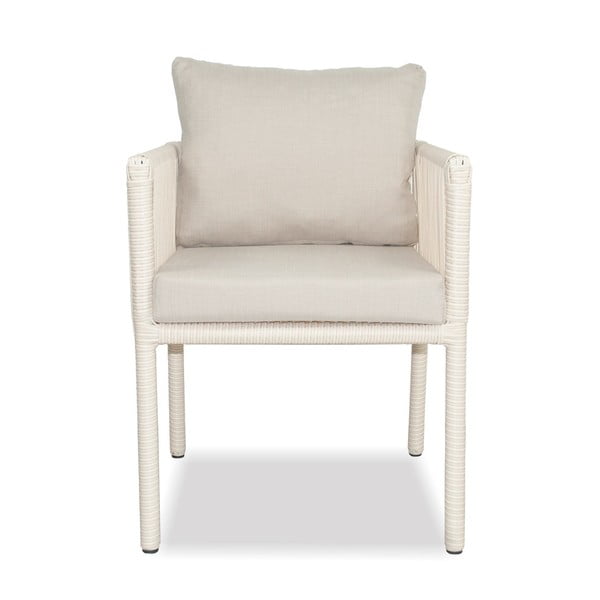 Iš dirbtinio rotango sodo valgomojo komplektas smėlio spalvos 6 žmonėms Vera 150 – Floriane Garden-image-1