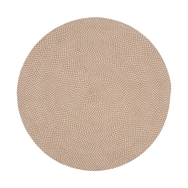 Smėlio spalvos kilimas iš perdirbto plastiko Kave Home Rodhe, skersmuo 150 cm