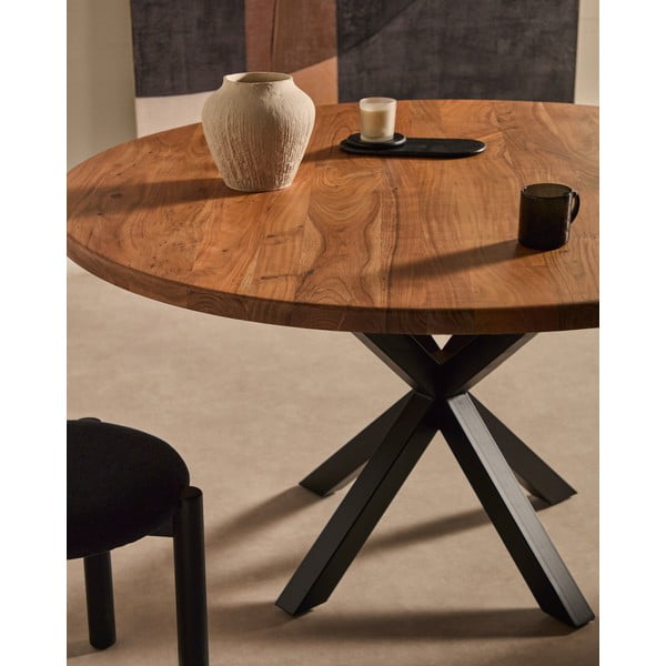 Valgomojo stalas su akacijos stalviršiu ø 150 cm Argo – Kave Home-image-2