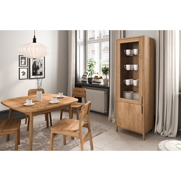 Iš ąžuolo masyvo vitrina natūralios spalvos 59x188 cm Twig – The Beds-image-4