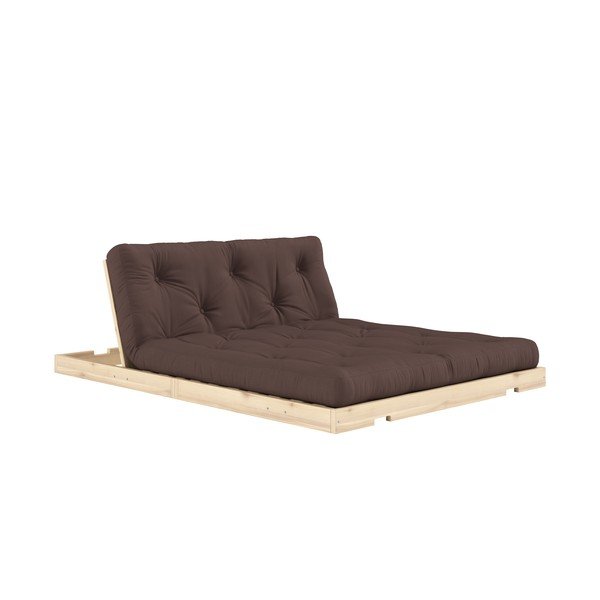 Tamsiai rudos spalvos sulankstoma sofa 145 cm Flip – Karup Design-image-4