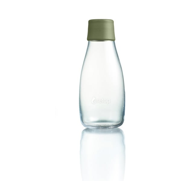 ReTap tamsiai žalios spalvos stiklinis buteliukas su neribota garantija, 300 ml