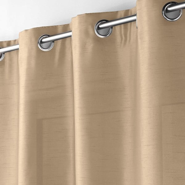 Iš satino užuolaida smėlio spalvos 140x240 cm Shana – douceur d'intérieur-image-1