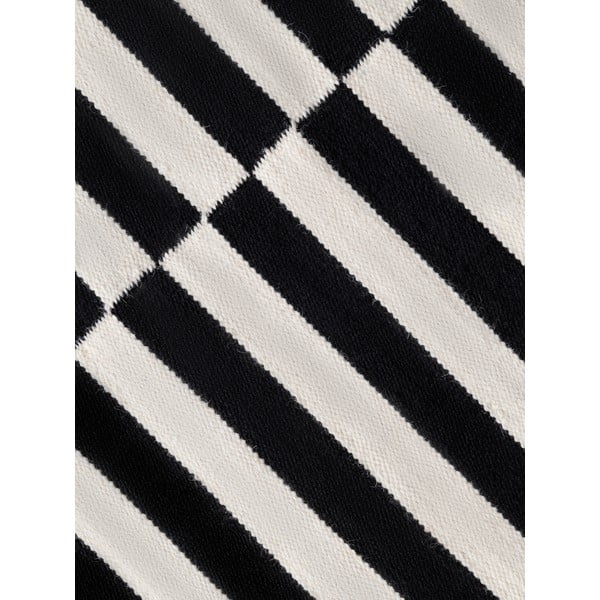 Apverčiamas/rankų darbo iš vilnos kilimas juodos ir baltos spalvos 160x230 cm Donna – Hanse Home-image-4