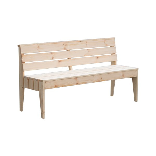 Natūralios spalvos medžio masyvo sodo suoliukas Pool – Rojaplast