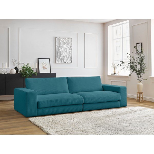 Mėlynos spalvos iš kordinio velveto sofa 274 cm Leonard – Bobochic Paris-image-1