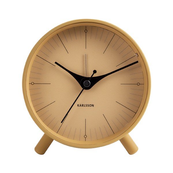 Garstyčių geltonos spalvos metalinis žadintuvas Karlsson Index, ø 11 cm-image-2