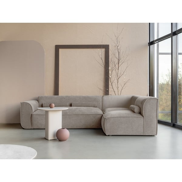 Kampinė sofa smėlio spalvos (su dešiniuoju kampu) Flex Felix – Miuform-image-1