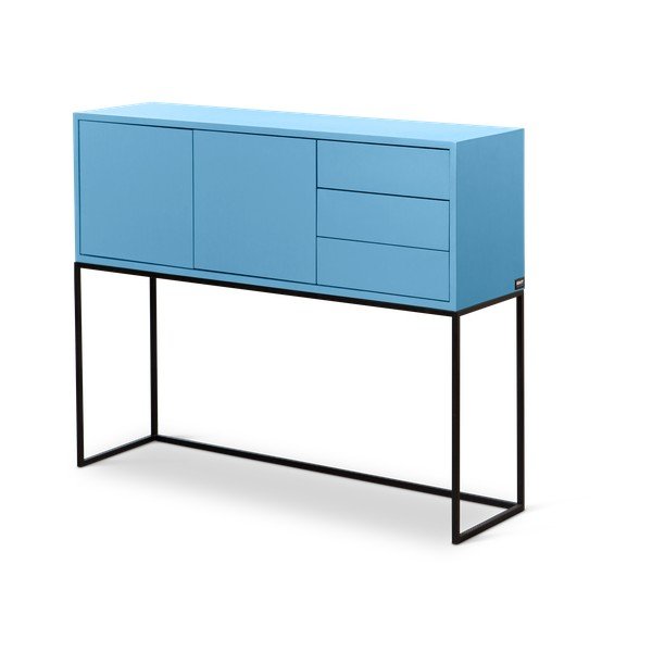 Žema šoninė spintelė šviesiai mėlynos spalvos 113x88,5 cm Scott – Really Nice Things-image-2