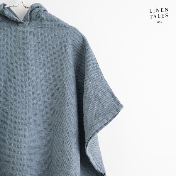Mėlynas lininis kūdikių chalatas 1-2 metų dydžio - Linen Tales-image-1