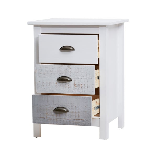 Baltas ir pilkas naktinis staliukas "Marckeric Romantica-image-4