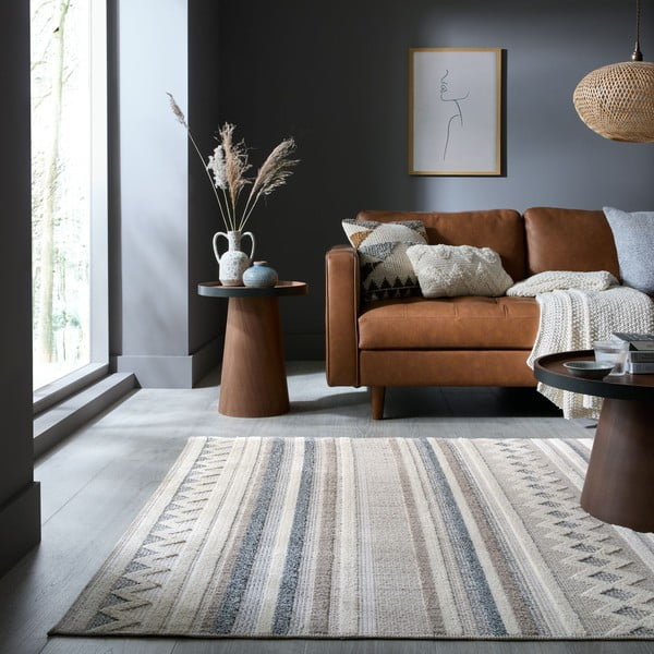 Skalbiamas pilkai smėlinės spalvos kilimas 116x170 cm Everette – Flair Rugs-image-1