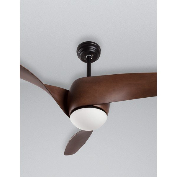 Matinės juodos spalvos/tamsios natūralios spalvos iš metalo lubinis šviestuvas LED su stiklo gaubtu Breeze – Nova Luce-image-3
