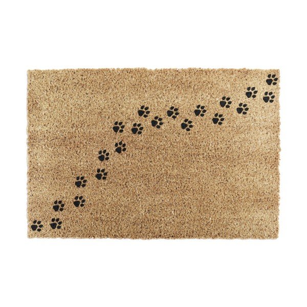 Iš kokoso pluošto grindų kilimėlis 40x60 cm Paw Prints – Artsy Doormats