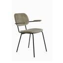 Smėlio spalvos aksominė valgomojo kėdė Emma - Light & Living