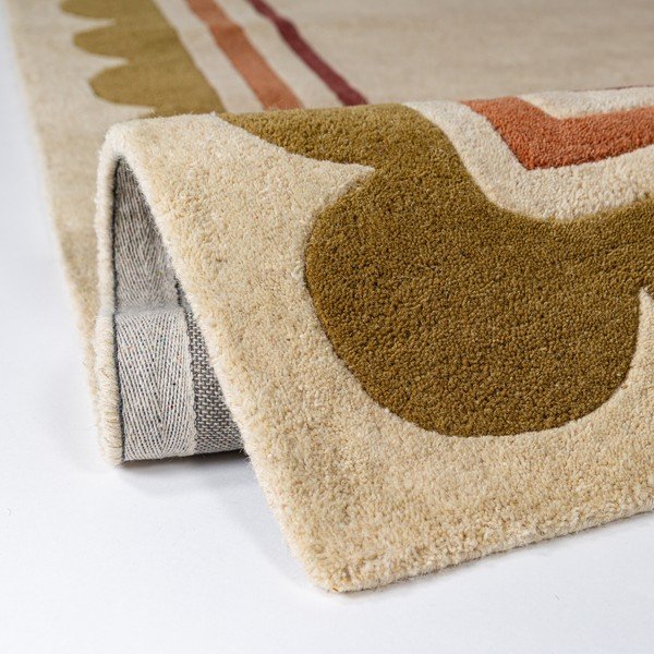 Rankų darbo natūralios spalvos iš vilnos kilimas 120x170 cm Lois – Flair Rugs-image-4