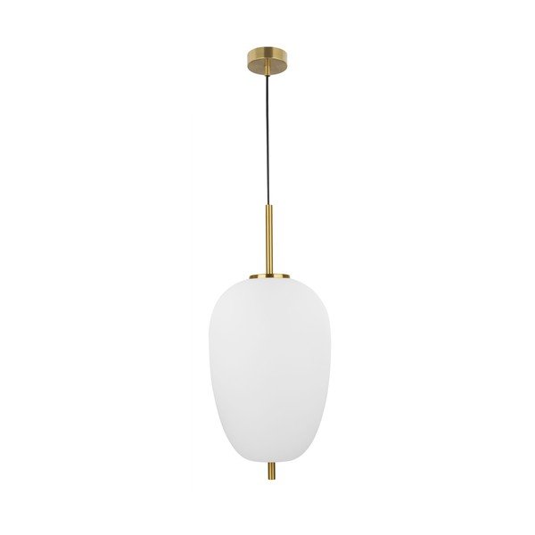 Baltos spalvos/žalvario spalvos iš stiklo kabantis šviestuvas ø 27 cm Lato – Nova Luce