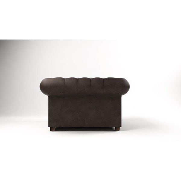 Tamsiai rudas aksominis fotelis Cambridge - Ropez-image-3