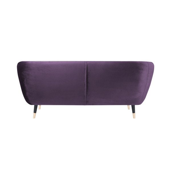 Violetinė sofa su juodomis kojomis Mazzini Sofas Benito, 158 cm-image-4